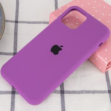 Чехол для Apple iPhone 11 Pro (5.8") Silicone Full / закрытый низ (Фиолетовый / Grape)