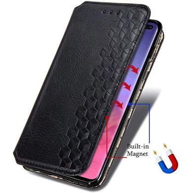 Кожаный чехол книжка GETMAN Cubic (PU) для Xiaomi Redmi Note 9 5G / Note 9T (Черный)