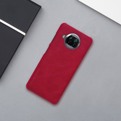 Кожаный чехол (книжка) Nillkin Qin Series для Xiaomi Mi 10T Lite / Redmi Note 9 Pro 5G (Красный)