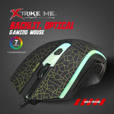Мышь XTRIKE ME Gaming Backlight GM-206/ Черный