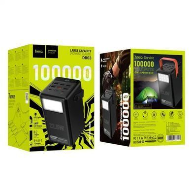 Портативный аккумулятор павербанк Hoco DB03 Endure 100 000mAh 22.5W Black