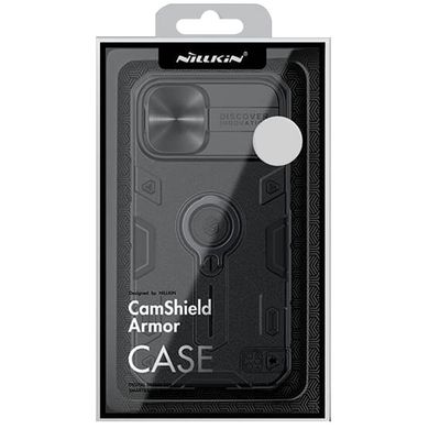 TPU+PC чехол Nillkin CamShield Armor (шторка на камеру) для Apple iPhone 12 mini (5.4"), Черный
