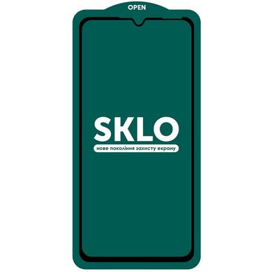 Защитное стекло SKLO 5D (full glue) для Samsung Galaxy M30, Черный