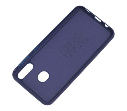 Чохол для Samsung Galaxy M20 (M205) Silicone Full синій з закритим низом і мікрофіброю