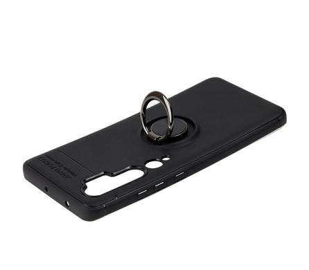 Чохол Для Xiaomi Mi Note 10 Deen Colorring з кільцем Чорний, Черный