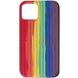 Чехол Silicone case Full Braided для Apple iPhone 13 (6.1"") Красный / Фиолетовый