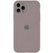 Чехол для Apple iPhone 12 Silicone Full camera закрытый низ + защита камеры / Серый / Lavender