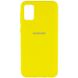 Чохол для Samsung A02s Silicone Full з закритим низом і мікрофіброю Жовтий / Flash