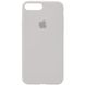 Чехол для Apple iPhone 7 plus / 8 plus Silicone Case Full с микрофиброй и закрытым низом (5.5"") Серый / Stone