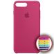 Чехол Apple silicone case for iPhone 7/8 с микрофиброй и закрытым низом Dragon Fruit / Малиновый