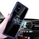 TPU+PC чехол Deen CrystalRing for Magnet (opp) для Samsung Galaxy S20 Plus (Бесцветный / Синий)