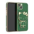 Чехол для iPhone 14 Pro Max Hello Kitty + зеркало Green