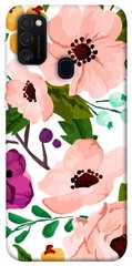 Чехол для Samsung Galaxy M30s / M21 PandaPrint Акварельные цветы цветы