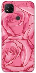 Чехол для Xiaomi Redmi 9C PandaPrint Розы карандашом цветы