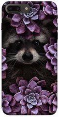 Чехол для Apple iPhone 7 plus / 8 plus (5.5"") PandaPrint Енот в цветах цветы