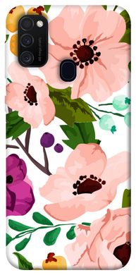 Чехол для Samsung Galaxy M30s / M21 PandaPrint Акварельные цветы цветы