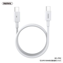 Кабель REMAX Type-C to Type-C Chaining Series PD Fast-charging Data Cable RC-175c |1m, 100W/5A| White, White