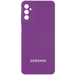 Чехол для Samsung Galaxy M52 Silicone Full camera закрытый низ + защита камеры Фиолетовый / Grape