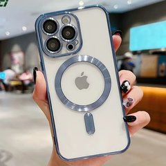 Чехол для iPhone 13 Shining Case with Magsafe + стекло на камеру Sierra Blue