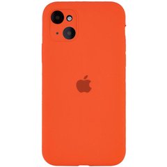 Чехол для Apple iPhone 14 Plus Silicone Full camera закрытый низ + защита камеры / Оранжевый / Kumquat
