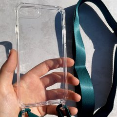 Чехол для iPhone 7 / 8 прозрачный с ремешком Forest Green