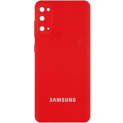Чехол для Samsung Galaxy S20 FE Silicone Full camera закрытый низ + защита камеры Красный / Red
