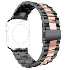 Ремінець Metal old 3-bead для Apple Watch 38/40/41 mm 2 color Black/Pink