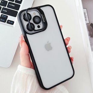 Чехол с подставкой для iPhone 13 Pro Lens Shield + стекла на камеру Black