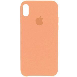 Чехол silicone case for iPhone X/XS Begonia / Персиковый