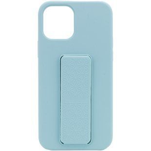 Чохол Silicone Case Hand Holder для Apple iPhone 12 Pro Max (6.7") (Бірюзовий / Ice Blue)