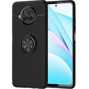 TPU чохол Deen ColorRing під магнітний тримач (opp) для Xiaomi Mi 10T Lite / Redmi Note 9 Pro 5G (Чорний / Чорний)