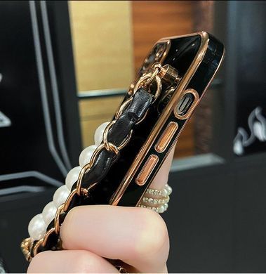 Чехол для iPhone 13 Pro Max Pearl Bracelet + стекло на камеру Black