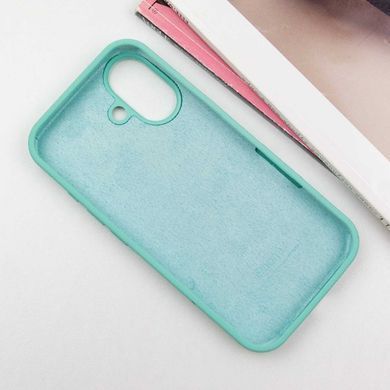 Чехол для Apple iPhone 16 Plus Silicone Case Full / закрытый низ Бирюзовый / Marine Green