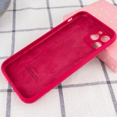 Чохол для Apple iPhone 11 Pro Silicone Full camera / закритий низ + захист камери (Червоний / Rose Red)