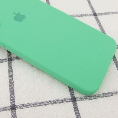 Чехол для Apple iPhone 7 plus / 8 plus Silicone Full camera закрытый низ + защита камеры (Зеленый / Spearmint) квадратные борты