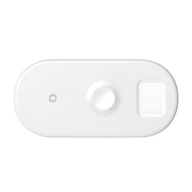 Зарядка QI BASEUS Smart 3in1 iphone/watch/aipods |18W| Белый