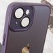 Чехол для iPhone 13 Стеклянный матовый + стекло на камеру с микрофиброй TPU+Glass Sapphire Midnight Deep Purple