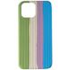 Чехол Silicone case Full Braided для Apple iPhone 13 (6.1"") Мятный / Голубой