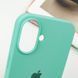 Чехол для Apple iPhone 16 Plus Silicone Case Full / закрытый низ Бирюзовый / Marine Green