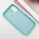 Чехол для Apple iPhone 16 Plus Silicone Case Full / закрытый низ Бирюзовый / Marine Green