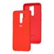 Чохол для Xiaomi Redmi 9 Silicone Full червоний з закритим низом і мікрофіброю