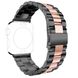 Ремінець Metal old 3-bead для Apple Watch 38/40/41 mm 2 color Black/Pink