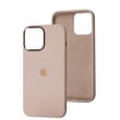 Чохол для iPhone 14 Pro Max Silicone Case Full (Metal Frame and Buttons) з металевою рамкою та кнопками Pink Sand