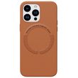 Чехол для iPhone 12 / 12 Pro New Leather Case With Magsafe Light Brown