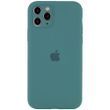 Чохол для Apple iPhone 11 Pro Silicone Full camera / закритий низ + захист камери (Зелений / Pine green)