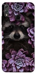 Чехол для Huawei Honor 8X PandaPrint Енот в цветах цветы