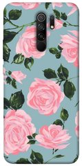 Чехол для Xiaomi Redmi 9 PandaPrint Розовый принт цветы