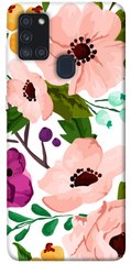 Чехол для Samsung Galaxy A21s PandaPrint Акварельные цветы цветы