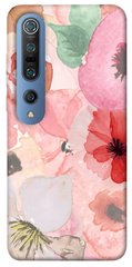 Чехол для Xiaomi Mi 10 / Mi 10 Pro PandaPrint Акварельные цветы 3 цветы