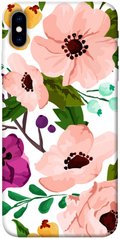 Чехол для Apple iPhone XS (5.8"") PandaPrint Акварельные цветы цветы